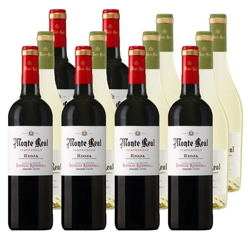Case of 12 Mixed Monte Real Red & White Spanish Wine